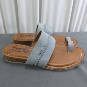 Zodiac Leather Adelanto Slide Sandal US Women's Size  8 Grey